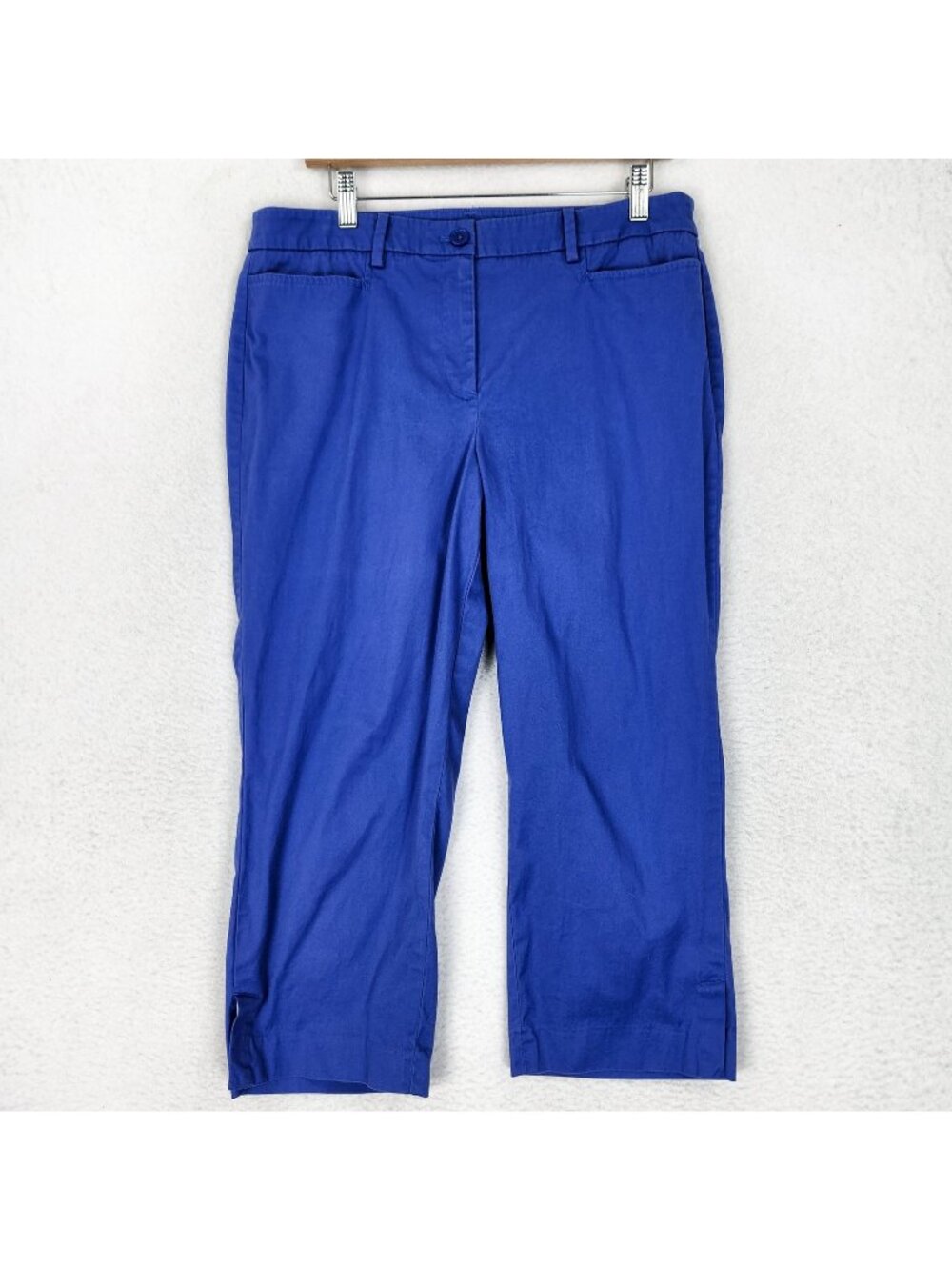 Talbots Pants Womens 10 Purple Perfect Skimmer Curvy Chino Crop Stretch Casual